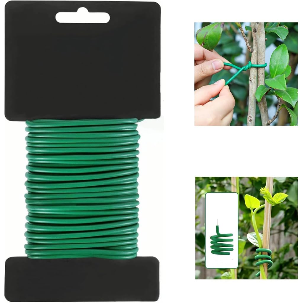 HASTHIP® Garden Flexible Plant Ties - Plant Wire Twist Ties - Garden Plant Ties for Climbing Plants - Rubber-Coated Plant Ties with Metal Core - 10M Plant Wire Support Durable & Reusable Garden Ties (B0D9J82M5V) Amazon Price History, Amazon Price Tracker