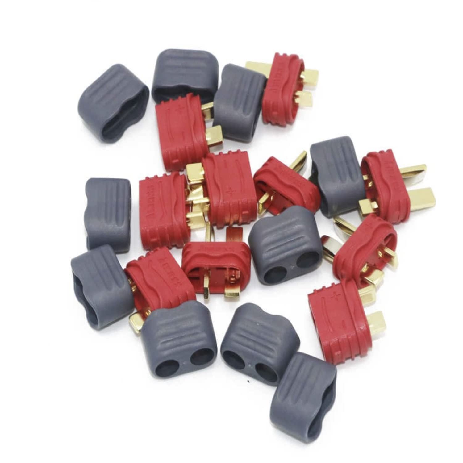 Amazon | 10 ペアノンスリップ T型プラグコネクタDeans オスとメス