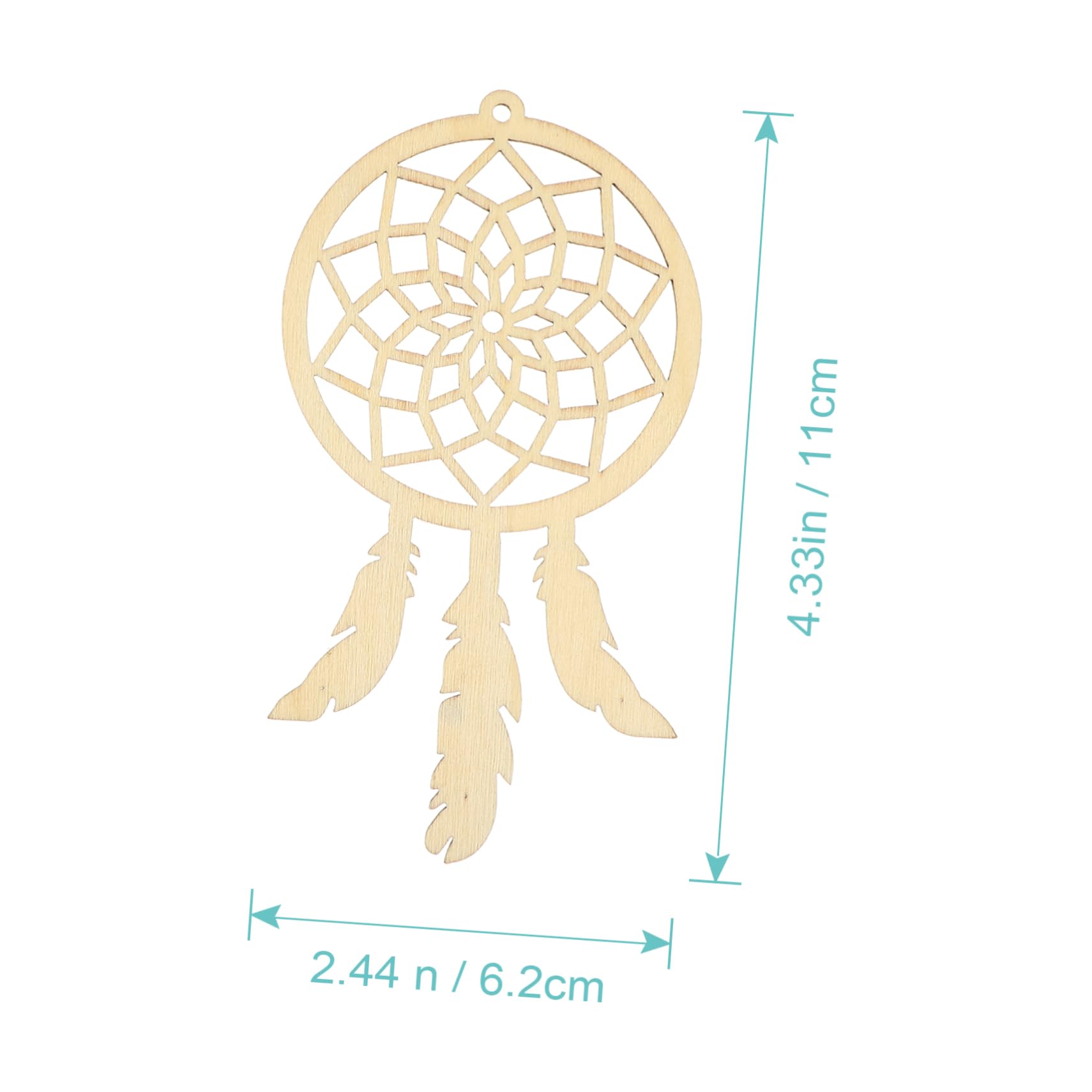 HOODANCOS 50Pcs Wooden Dream Catchers DIY Craft Home Decor Pendant Wall Hanging Ornaments for Bedroom and Living Room Lightweight and Creative Art Supplies