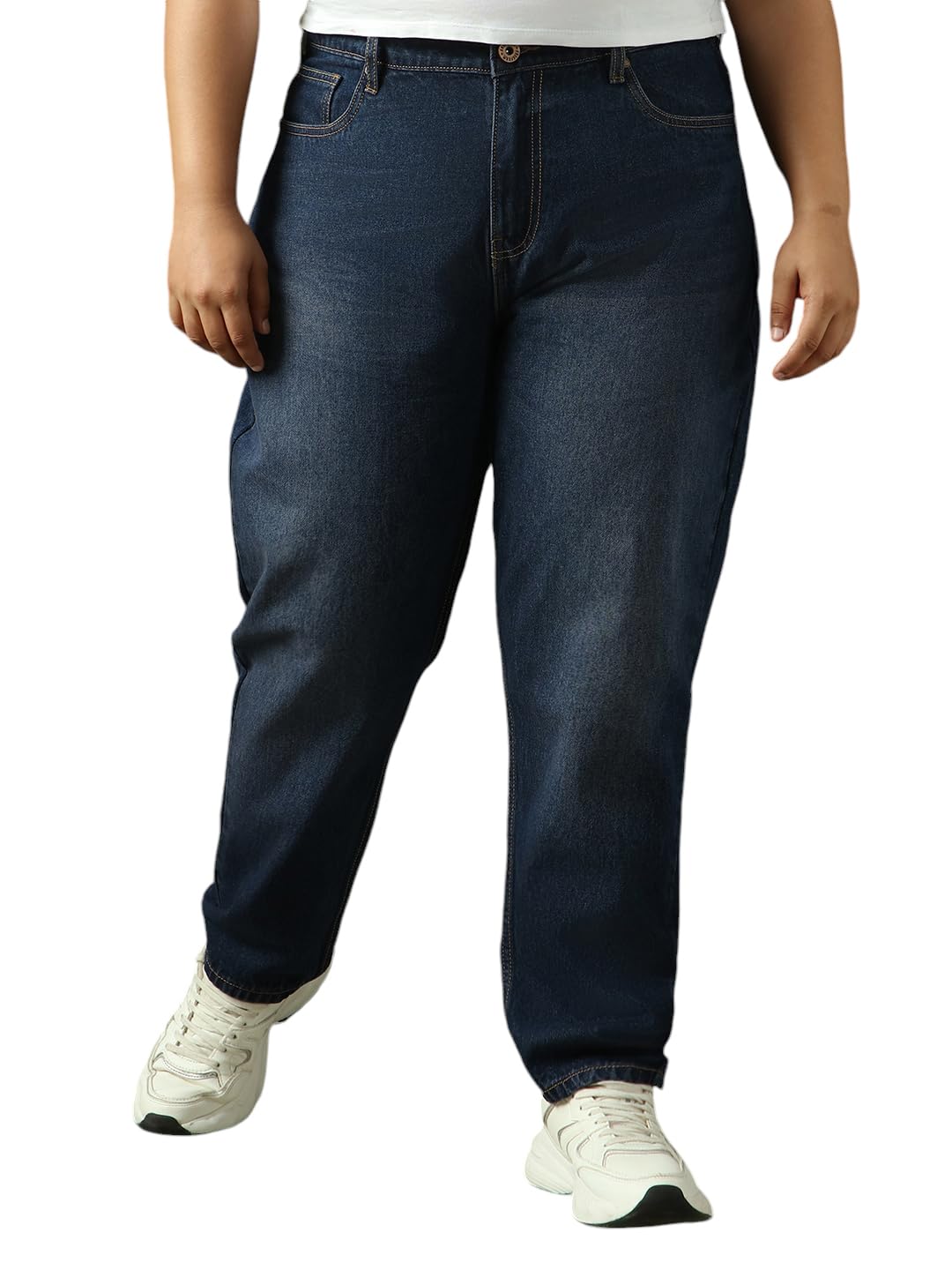 high star clothing High Star Women Cotton Washed Mom Fit Casual High-Rise Jeans-picture-21