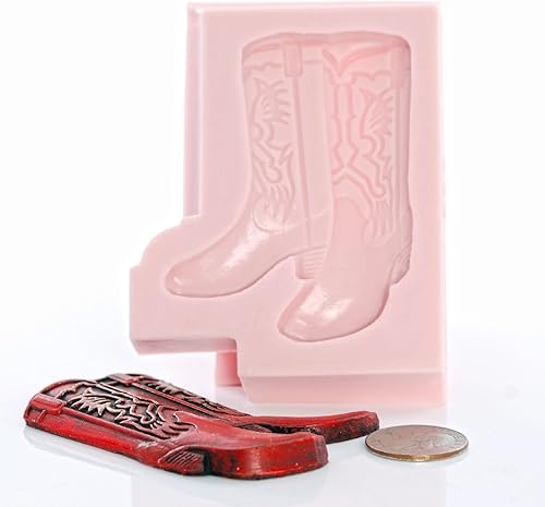 Miniatura 3 de Molde de silicona para botas vaqueras para hacer tu propio chocolate occidental, fondant, dulces, jabón, resina, arcilla, cera, flexible y fácil de