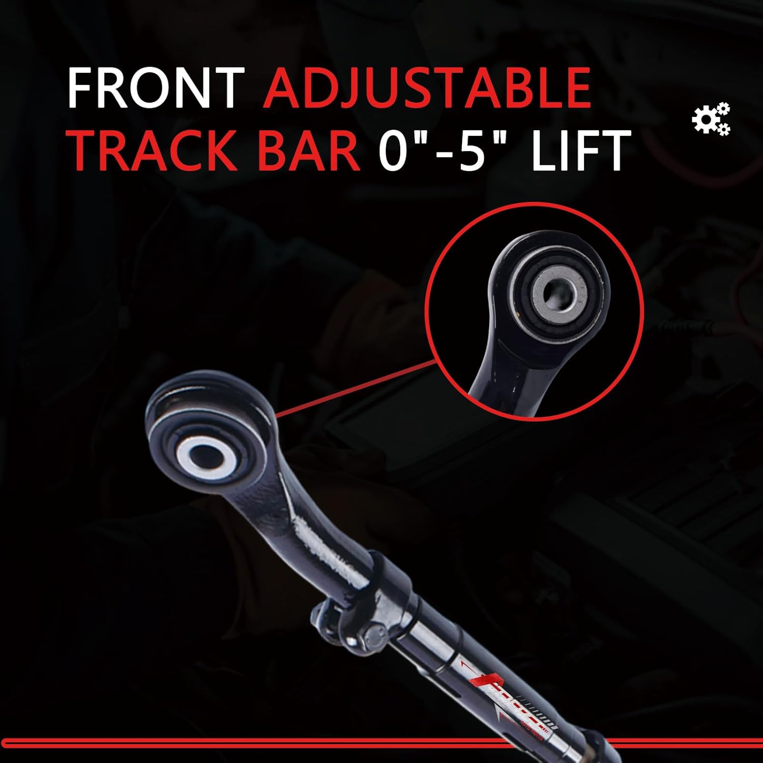 Forged Adjustable Front Track Bar 0-5" Lift for 2014-2024 Ram 2500-31004, Adjustable Track Rod