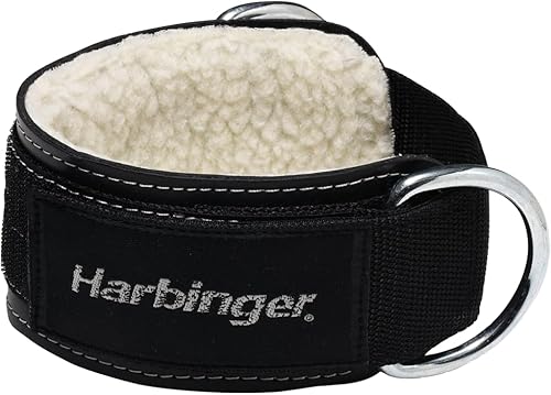 Harbinger Ankle Cuff Premium Adjustable Support for Strength Training, Cable Machines, and Resistance Workouts Enhance Comfort and Performance
