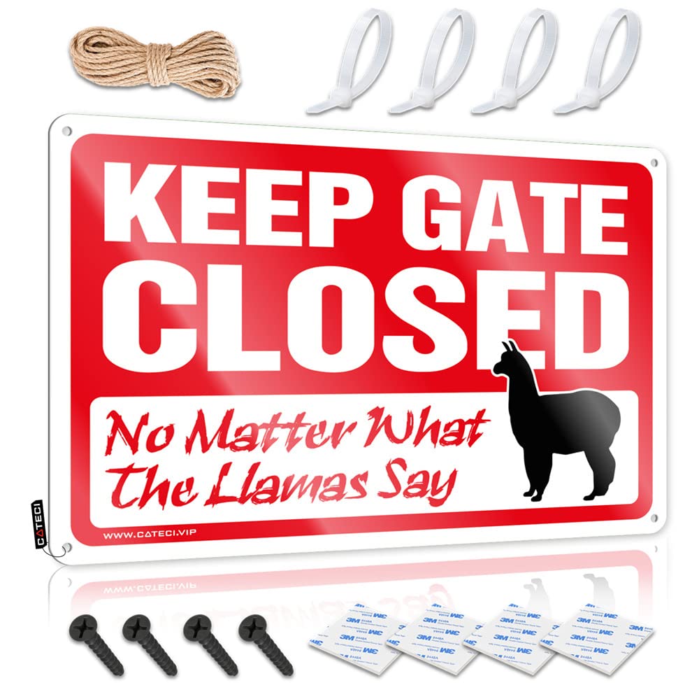 Bedroom Door Decorations Keep Gate Closed No Matter What The Llama Say Sign Boys Room Decor Teenager Bedroom Door Sign(20X30CM)