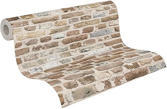 A.S. Création Tapete Stein Braun Beige THE BOS 388293 Vliestapete Backstein Tapete 10,05 m x 0,53 m Made in Germany