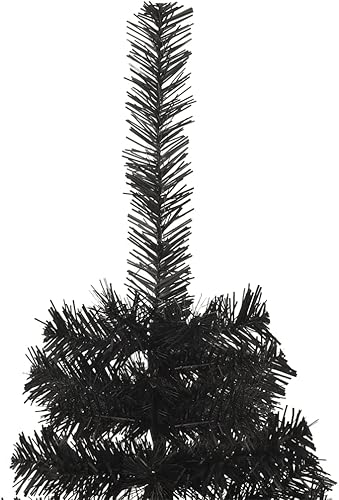 Miniatura 6 de Canditree Árbol de Navidad artificial negro con soporte de metal decoración navideña para habitación 472 pulgadas