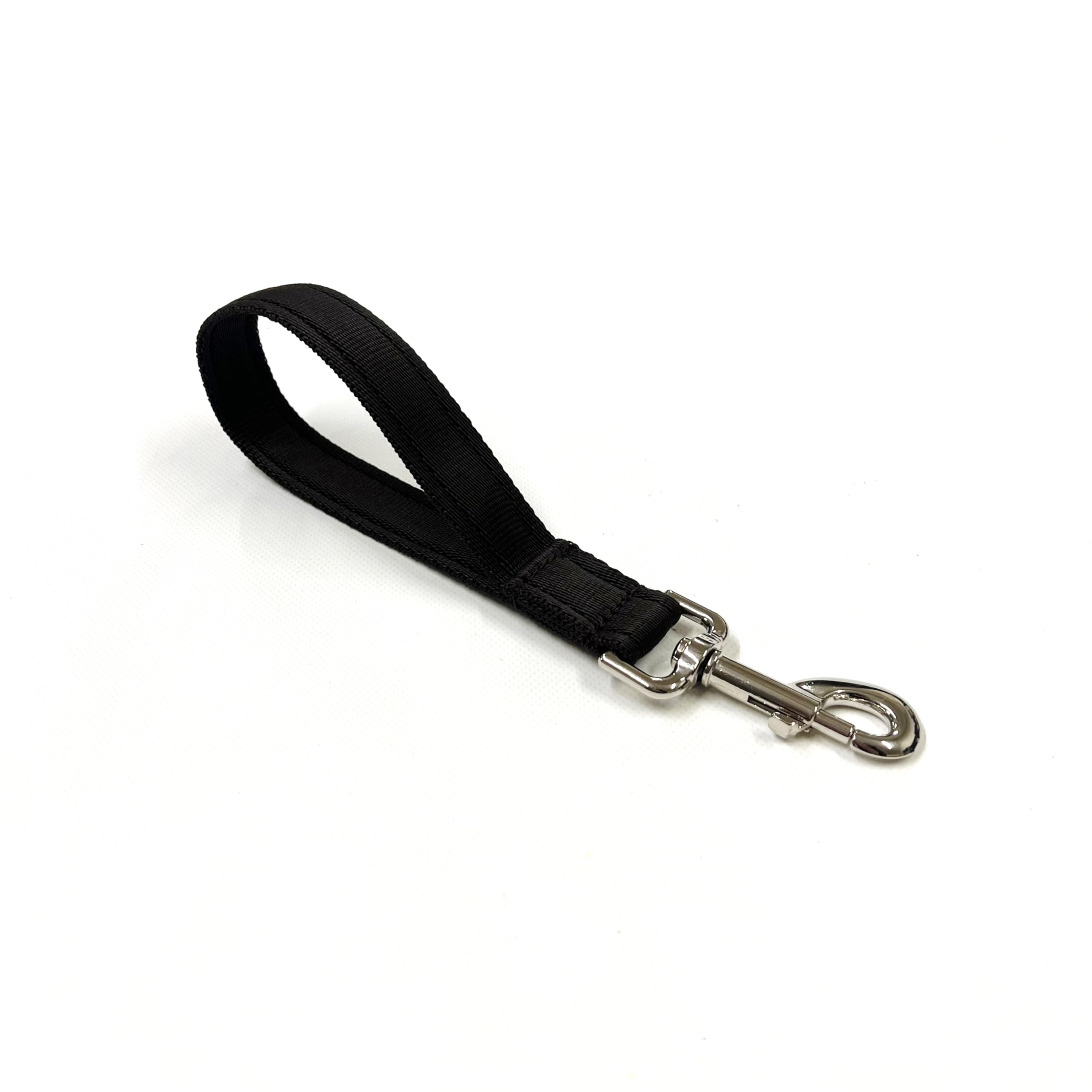 10" Short Close Control/Traffic Control Dog Lead Leash 25mm Cushion Webbing In (10" Brown) — image 1