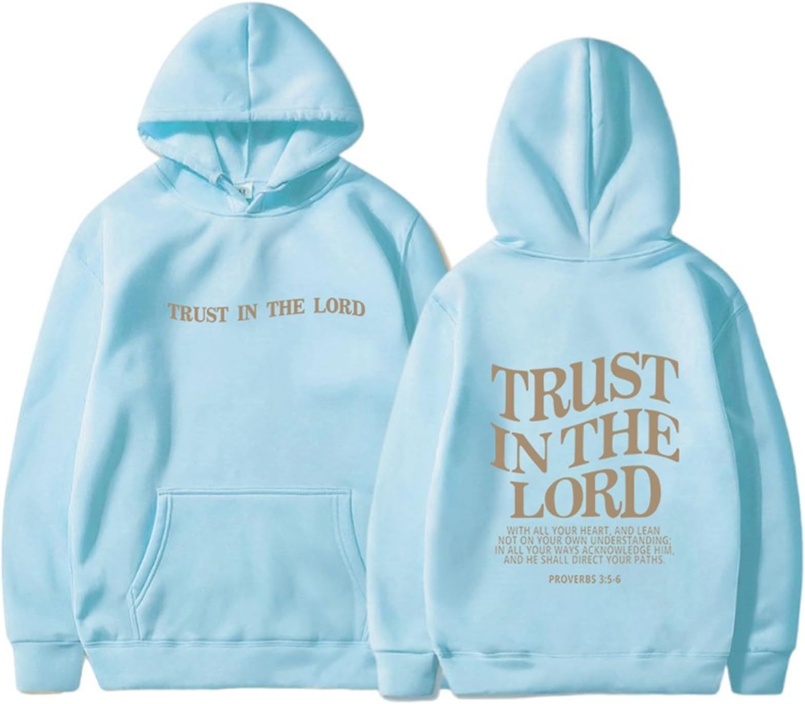 Trust In The Lord Christian Graphic Hoodies Trendy Jesus Loves You Hoodie Oversized Long Sleeve Sweatshirts Outfit