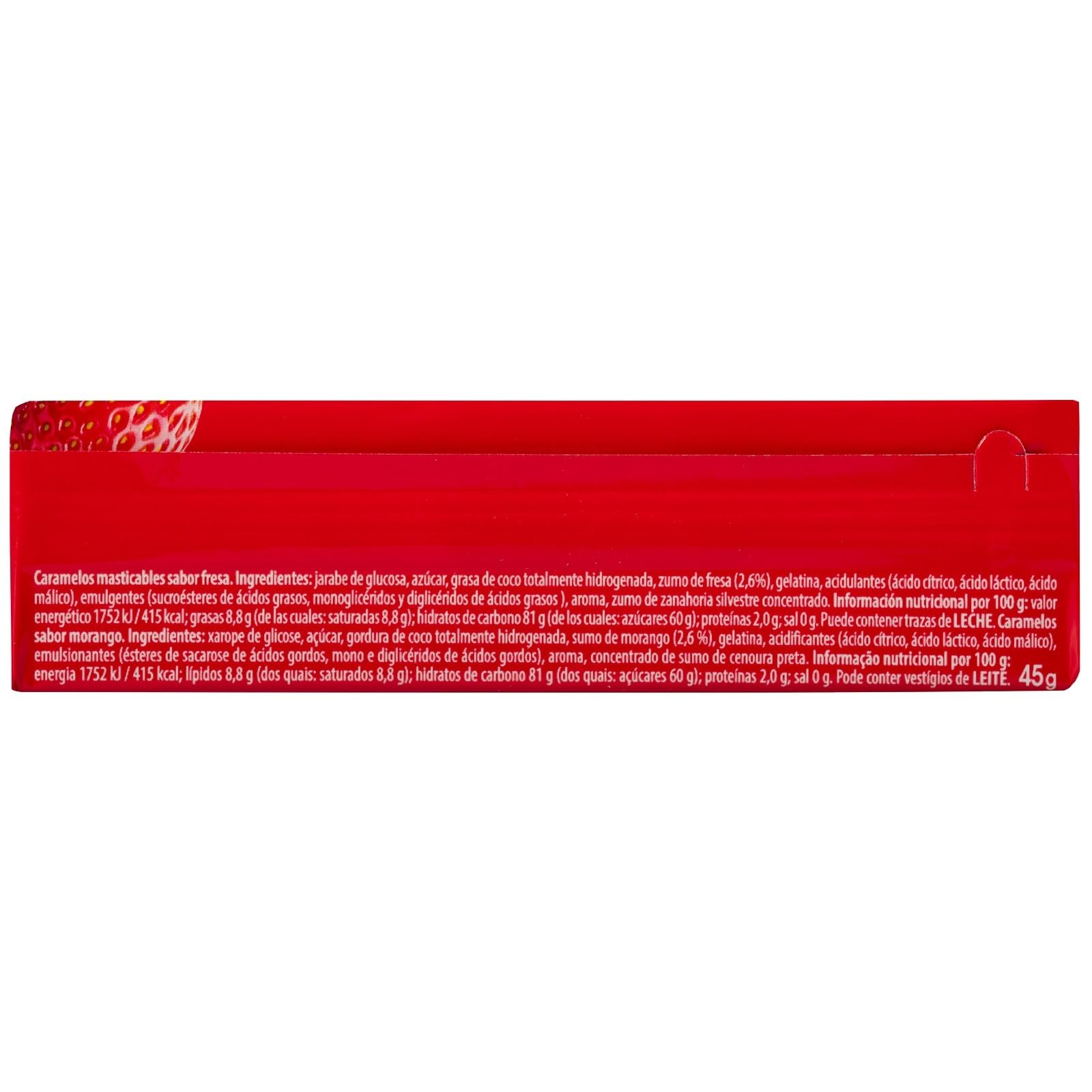 iChuches Caramelos Chew 20 Sticks Individuales Fresa Masticables Textura Extra Tierna