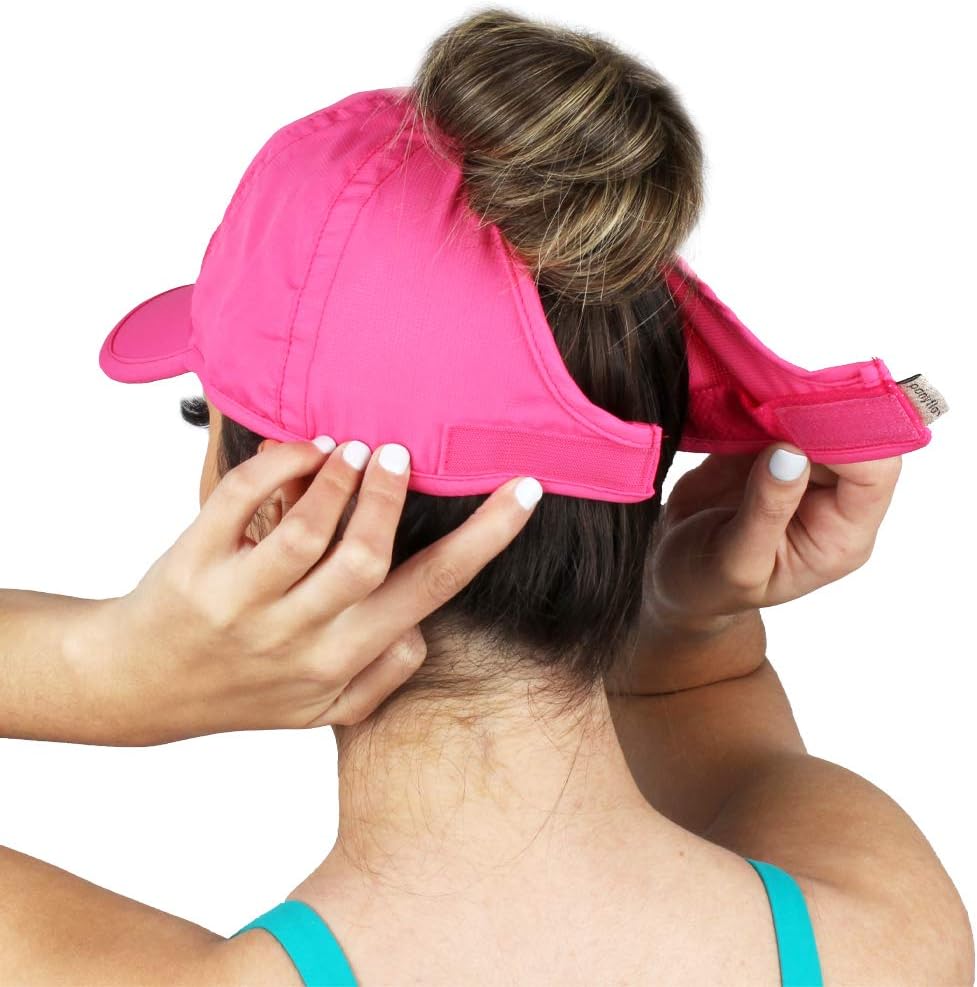 Ponyflo Womens Ponytail Baseball Cap Patented Womens Ponytail Baseball Cap - Hat with Ponytail Hole - Image 7
