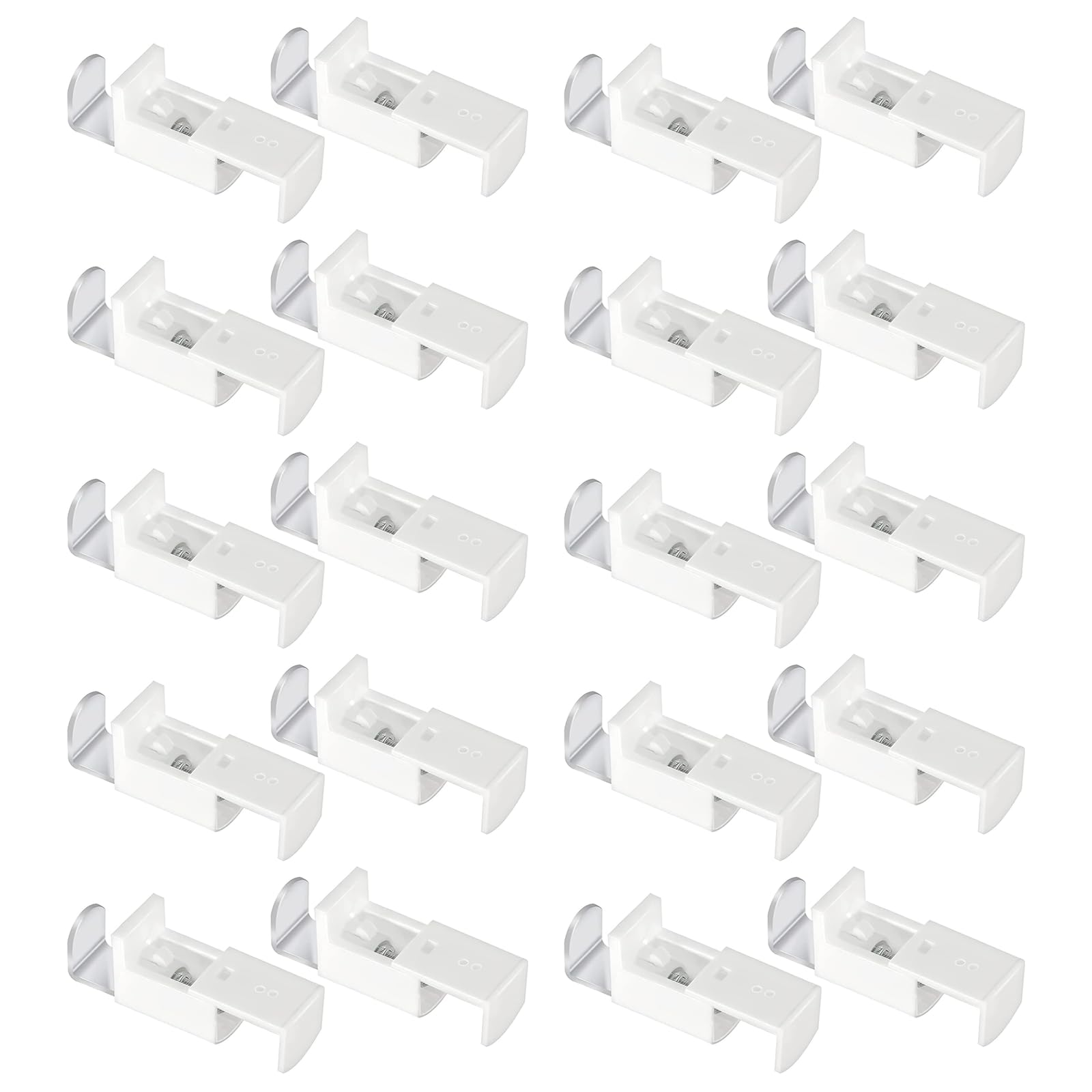 gotyou 16 Pezzi Supporti a Morsetto per Tenda Fissaggio di Tende, Pieghettate Morsetto di Tensione della Tenda Finestra, Morsetto di Fissaggio per Tenda Plissettata, Supporti a morsetto plissettati