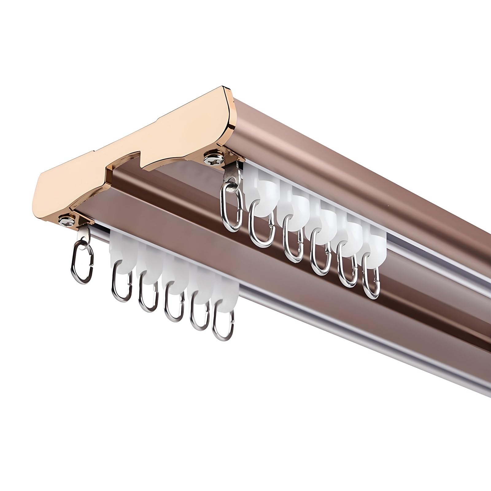 Rail coulissant silencieux double plafond 5,2m rideau séparation chambre salon Mon Design