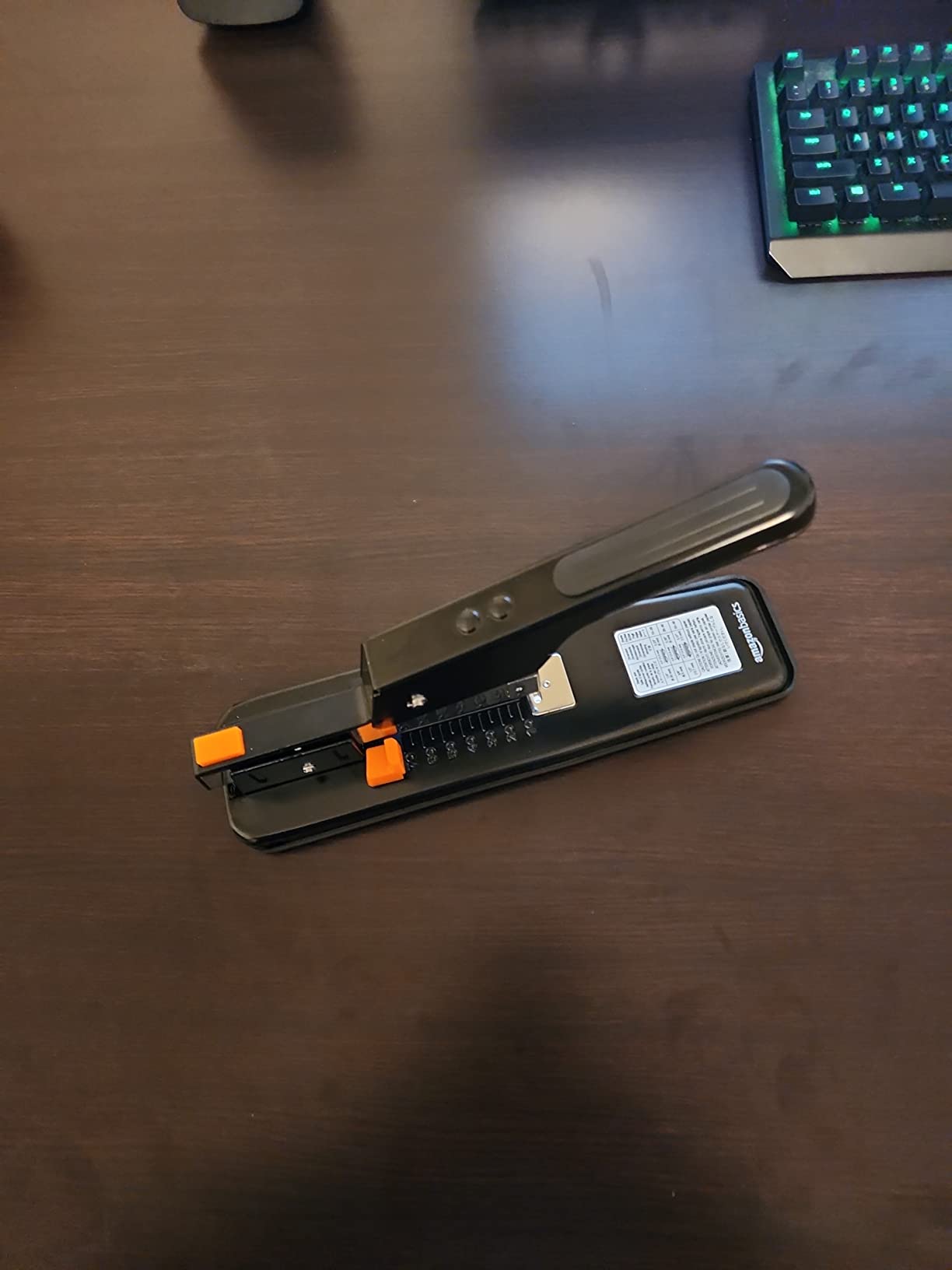 Amazon Basics Heavy Duty Stapler, 130 Sheet High Capacity, Large Office Stapler with 1000