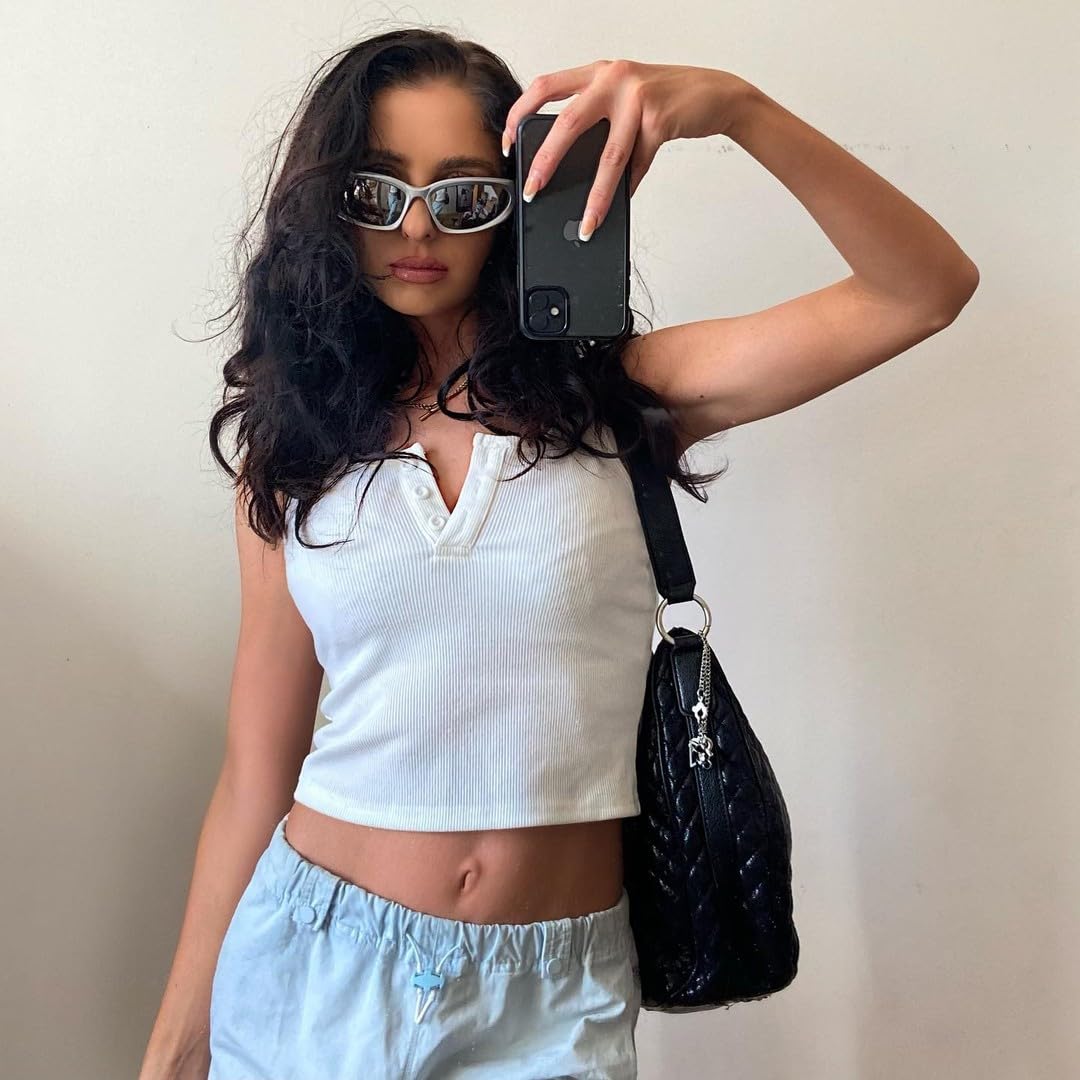 JASPIN Y2K - Gafas de sol envolventes para mujeres y hombres, plateadas, ovaladas, modernas, deportivas, con protección UV