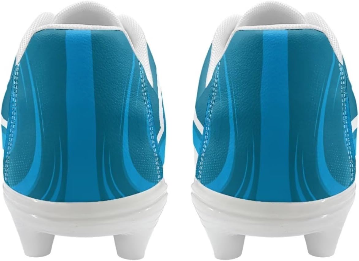 Outdoor Soccer Cleats for Mens Low Cut Lace Up Football Shoes Breathable Soccer Training Shoes AG FG TF White Sole