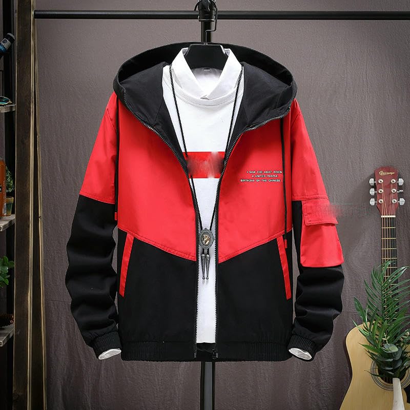 Veste ample à capuche homme coupe décontractée mi-saison style ouvrier