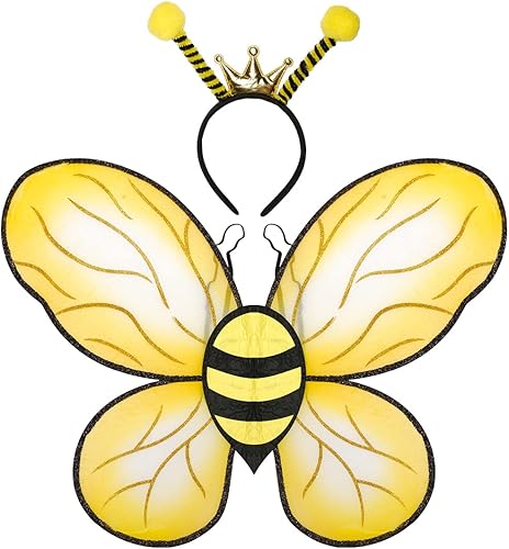 Funcredible Juego de accesorios de disfraz con antena y diadema  Recuerdos de fiesta de cosplay de Halloween para mujeres, hombres y niños (amarillo)