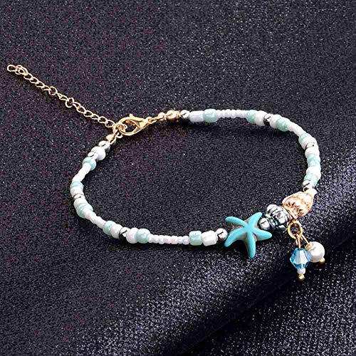 Jovono Tobillera de playa con tobillera de estrella de mar para mujeres y niñas
