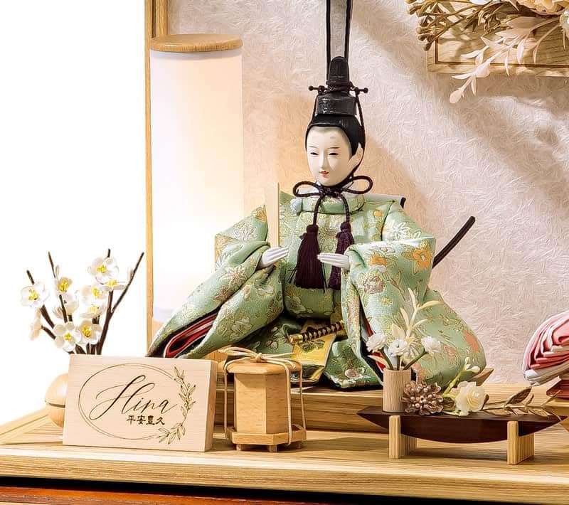 雛人形 平安豊久 ひな人形 ケース飾り 親王飾り セシル 芥子親王