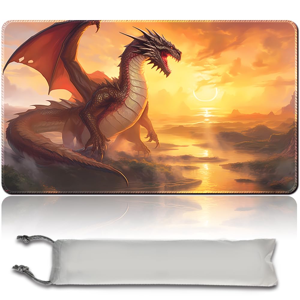 Board Game MTG Playmat + Free Waterproof Bag, Stitched Edges, Smooth Rubber Surface, MTG PlayMat with Zones (An Original Playmat) — image 1
