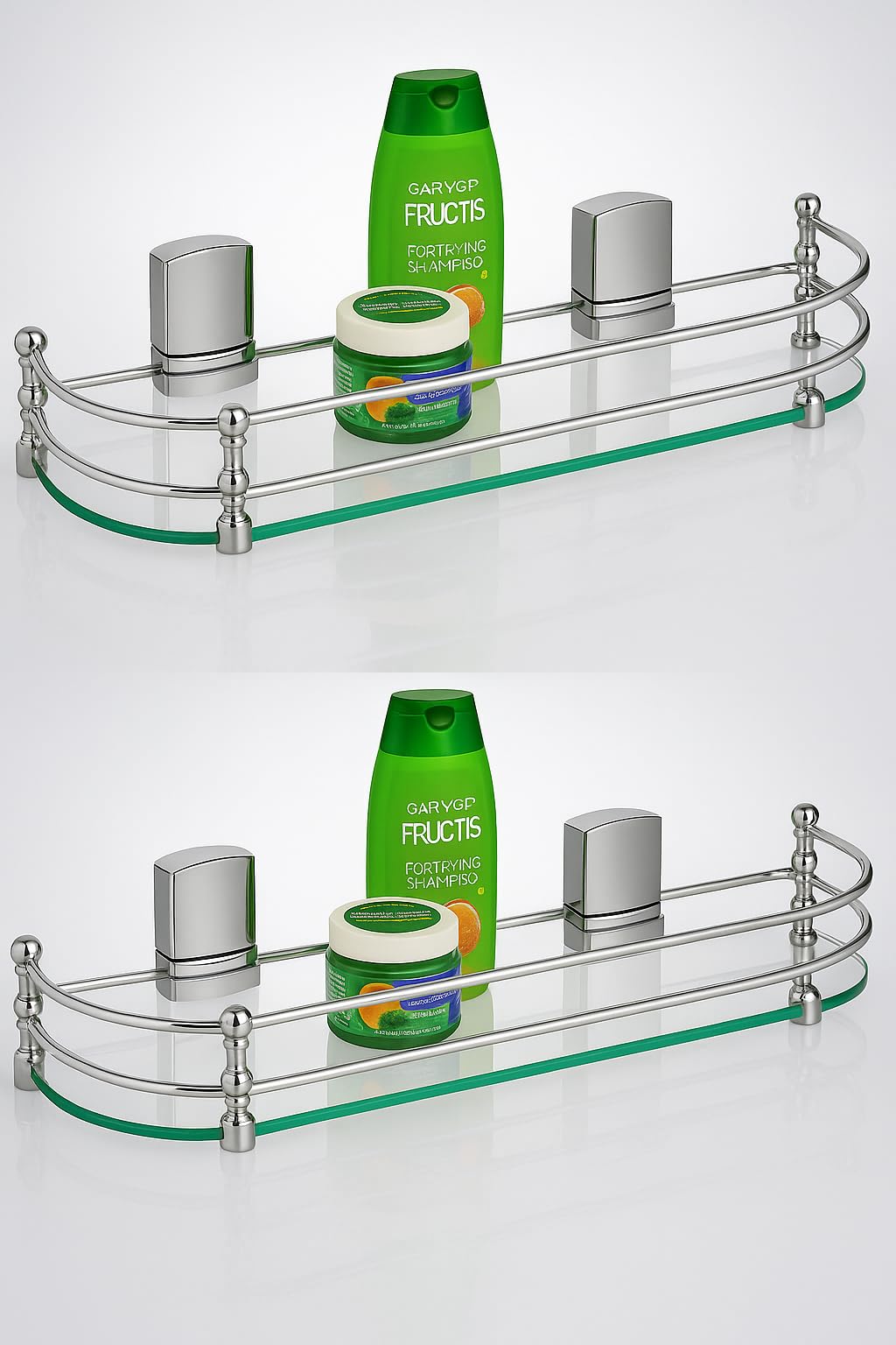 SBD Multi Purpose Glass Corner Shelf (18x5.5-Inches) (Pack of 2)