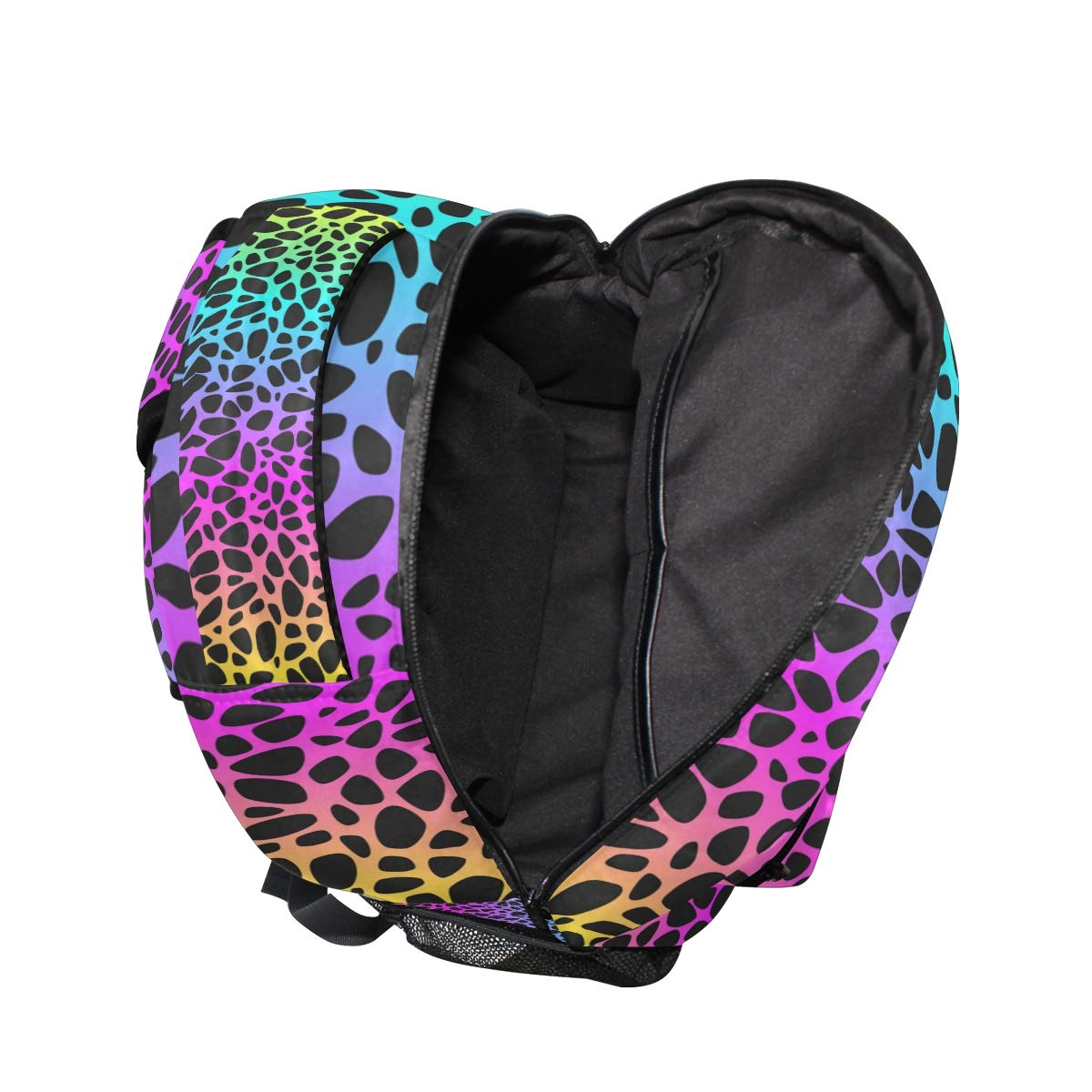 Mnsruu Leopard Studenten Rucksack Backpack für Mädchen Jungen & Kinder Schulrucksack College Reiseeucksack Tagesrucksack für Sport & Outdoor