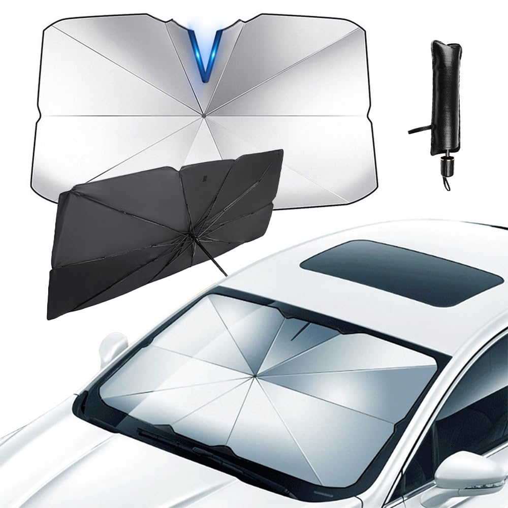 Ombrellone Parasole Pieghevole Per Peugeot 2008 I (2013-2019) | Protezione Solare Riflettente, Anti-UV E Termico Per Auto