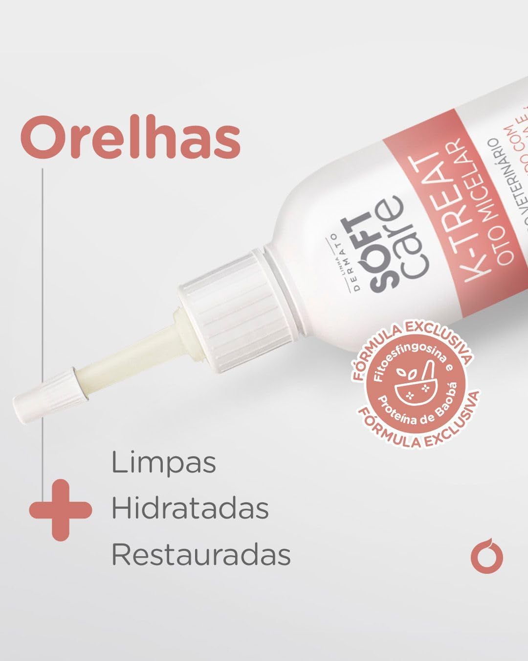 K-Treat Oto Micelar 100mL - Soft Care Linha Dermato By Pet Society - Limpeza e proteção do ouvido de cães e gatos com pele sensível ou sensibilizada - Remoção de cerúmen e sujidades sem agredir K-Treat Oto Micelar 100mL - Soft Care Linha Dermato By Pet Society - Limpeza e proteção do ouvido de cães e gatos com pele sensível ou sensibilizada - Remoção de cerúmen e sujidades sem agredir