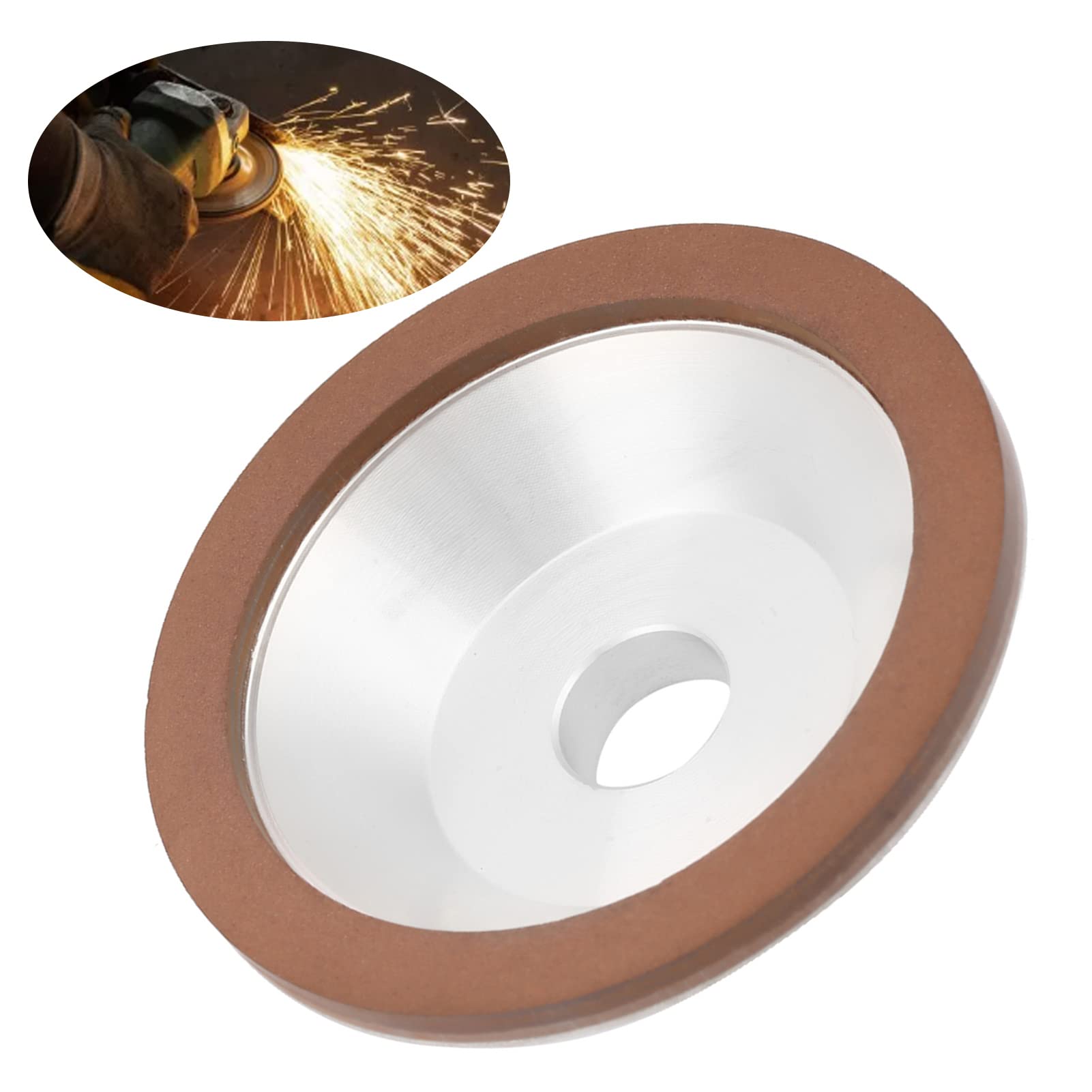 Meule Diamantée, 100 Mm 180 pour Meule en Carbure Meule en Résine Meule Diamantée Idéale pour les Menuisiers Métallurgistes et les Bricoleurs