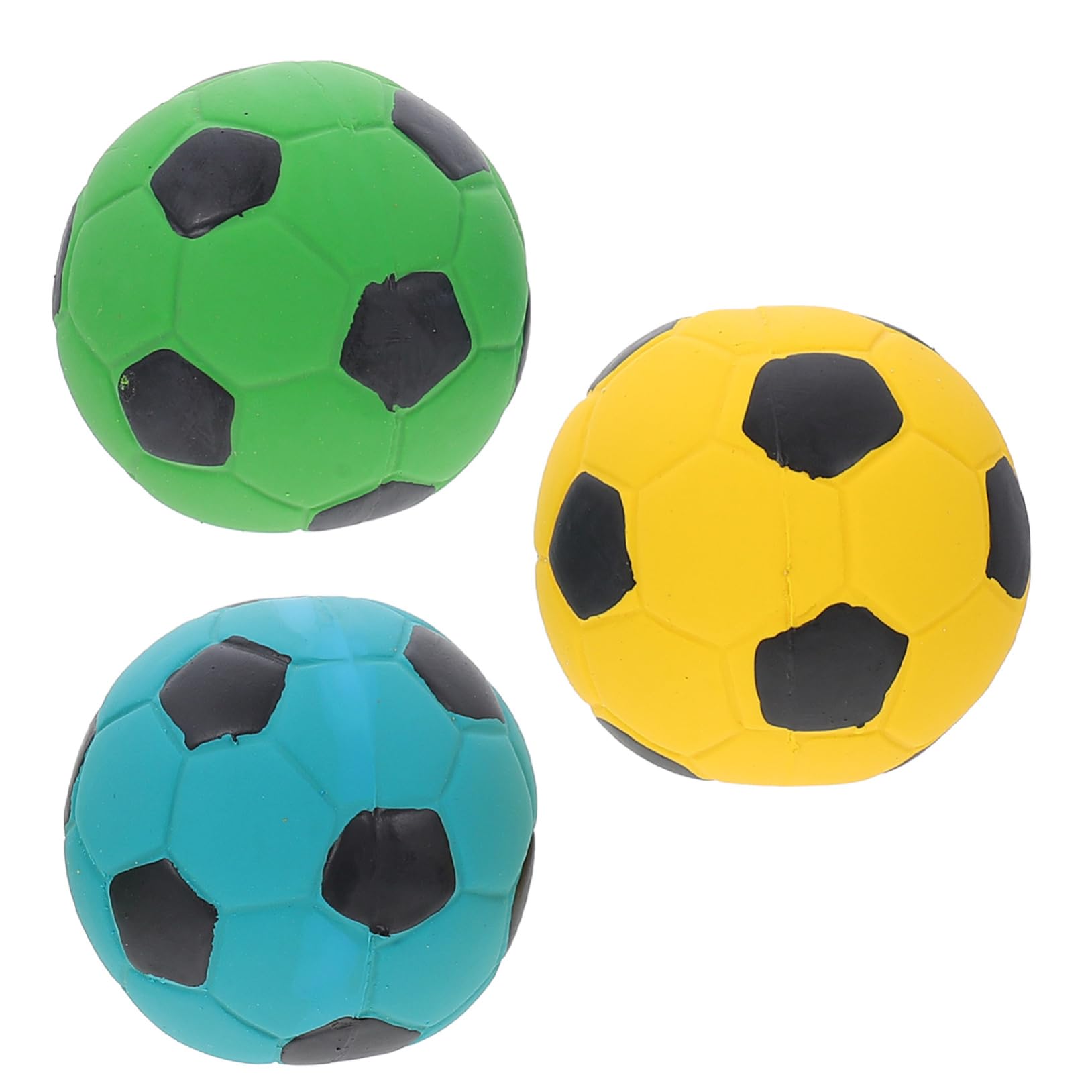 Beavorty Interactive Latex Sound Football Dog Toy 7Cm Wear-Resistant Chewing Toy for Puppies Indoor Soft Soccer Shaped Molar