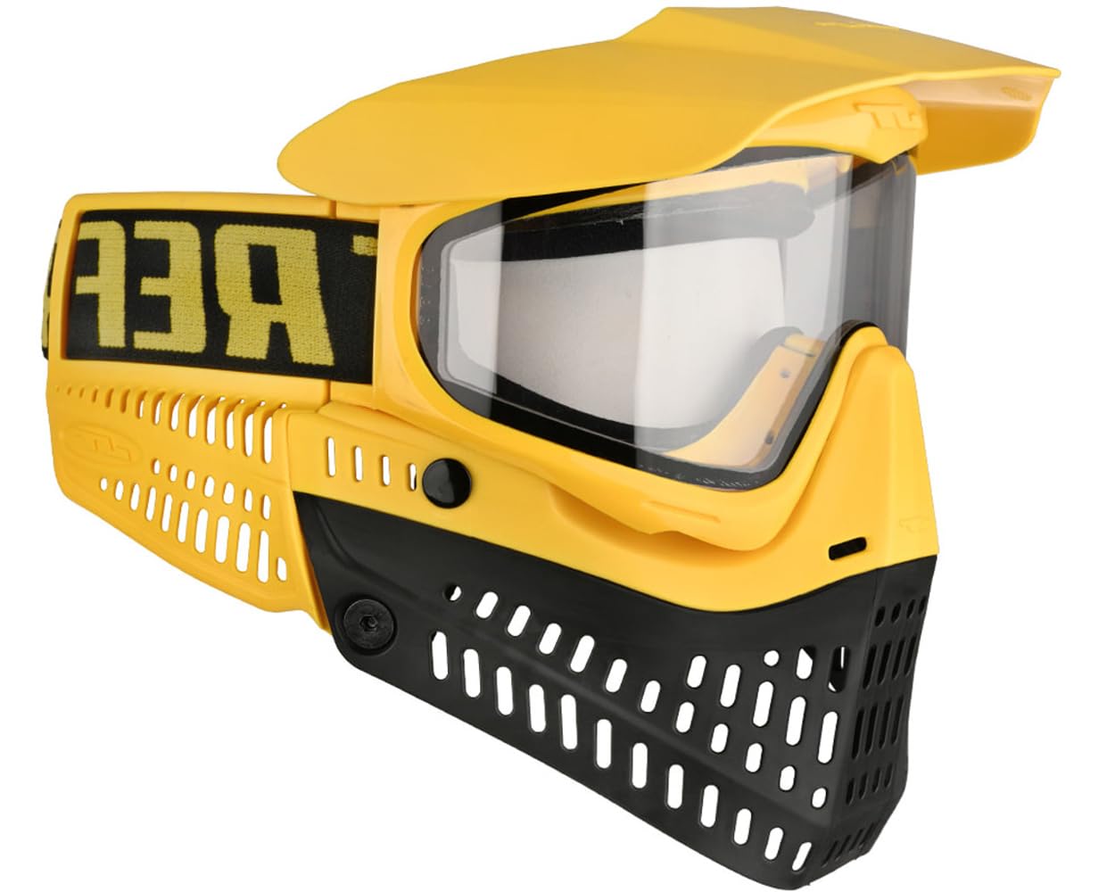 JT Spectra Proflex Thermal Paintball Goggle Mask w/PBB Barrel Plug - Referee Yellow Black