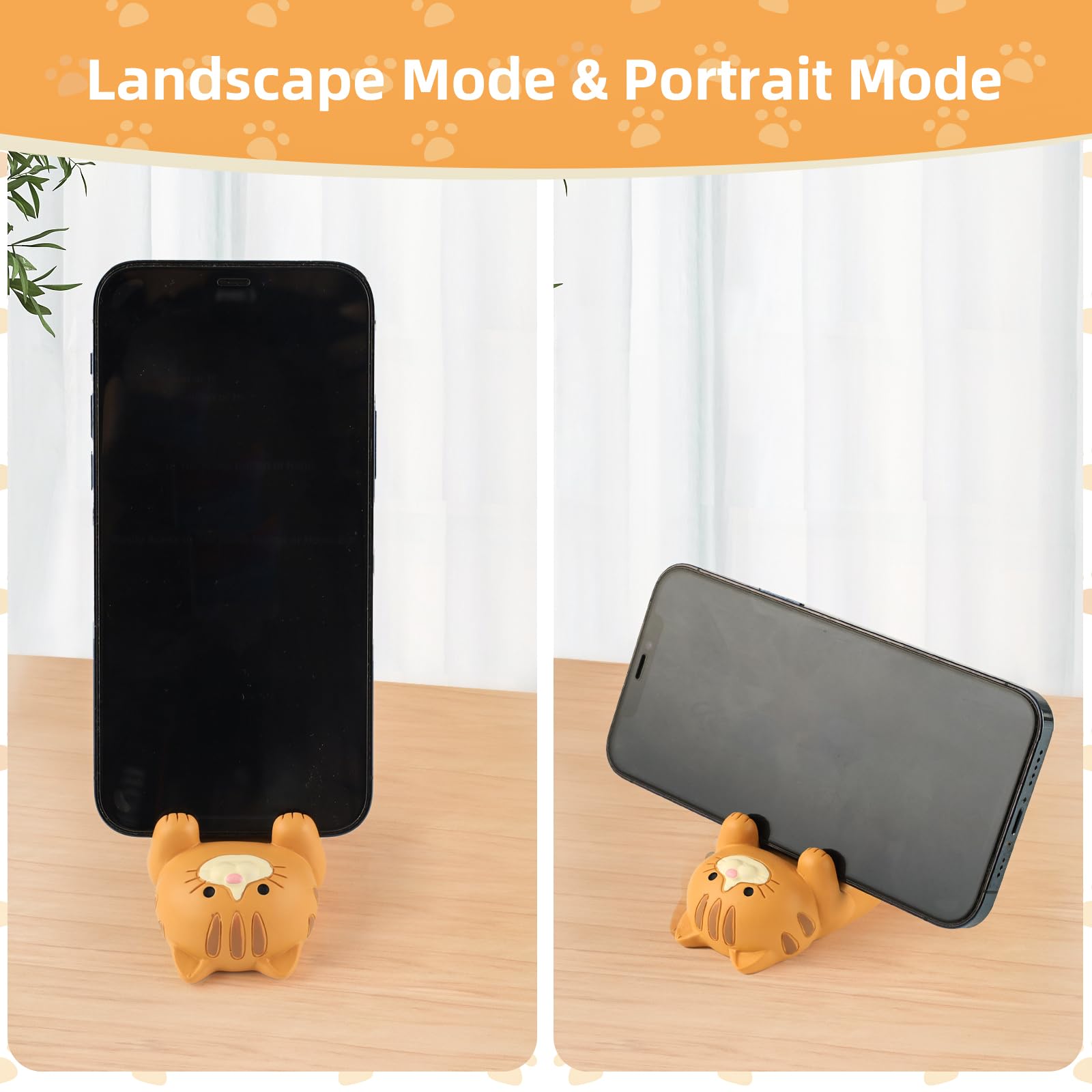Porta Cellulare Gatto Supino, Design Carino In Resina, Decorazione Scrivania - Foto 9