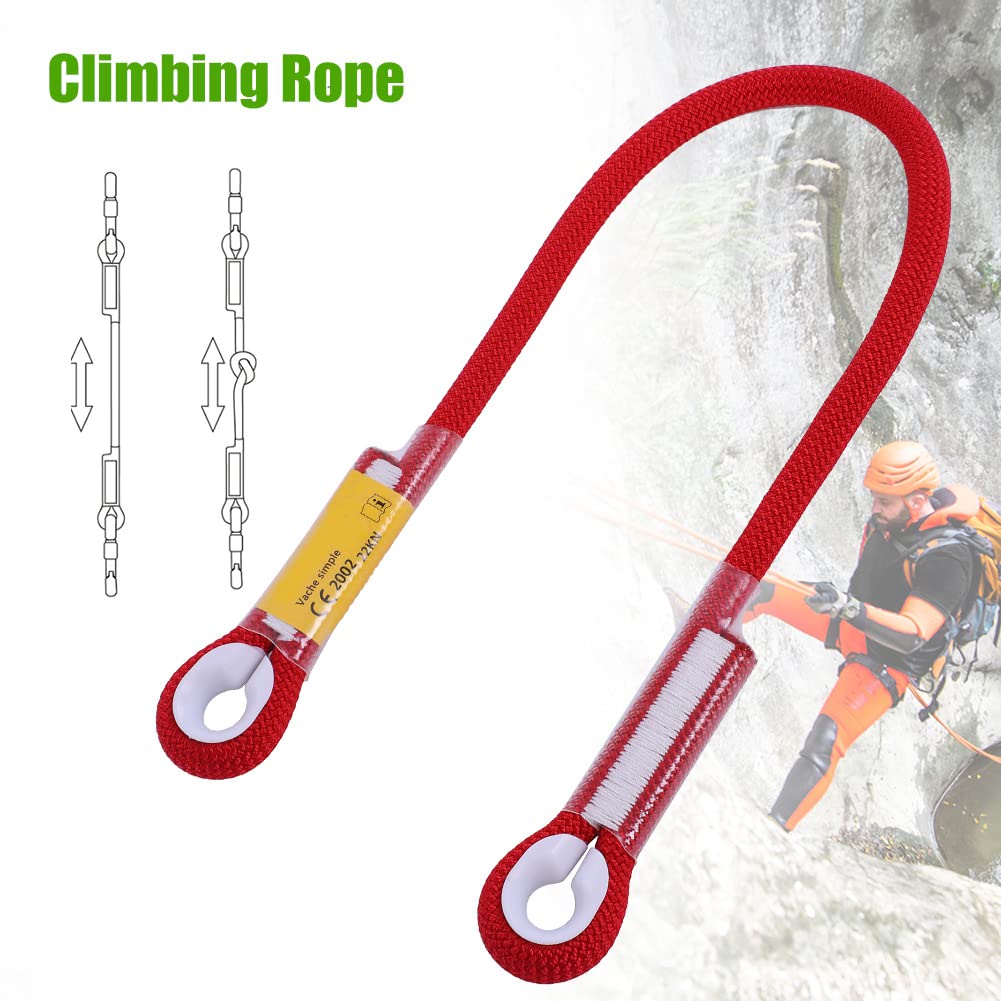 Corde D'escalade Extérieure – 60/120/150 Cm – Sécurité Alpinisme, Via Ferrata, Spéléo – Avec Anneaux De Roulement – Nylon Haute Résistance (rouge, Jaune, Orange) - 14