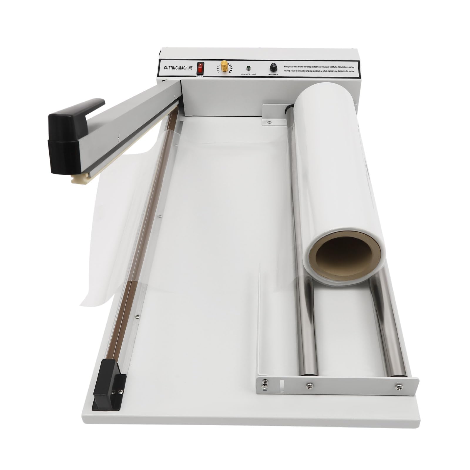 24 Zoll/60 cm Schrumpffolienmaschine mit 3 kg 30 cm langer und 1,5 cm breiter Membran, Heißsiegelgerät 530 W mit 1500 W Heißluftpistole, verstellbares Schrumpffolienschweißgerät zum Verpacken von PVC,