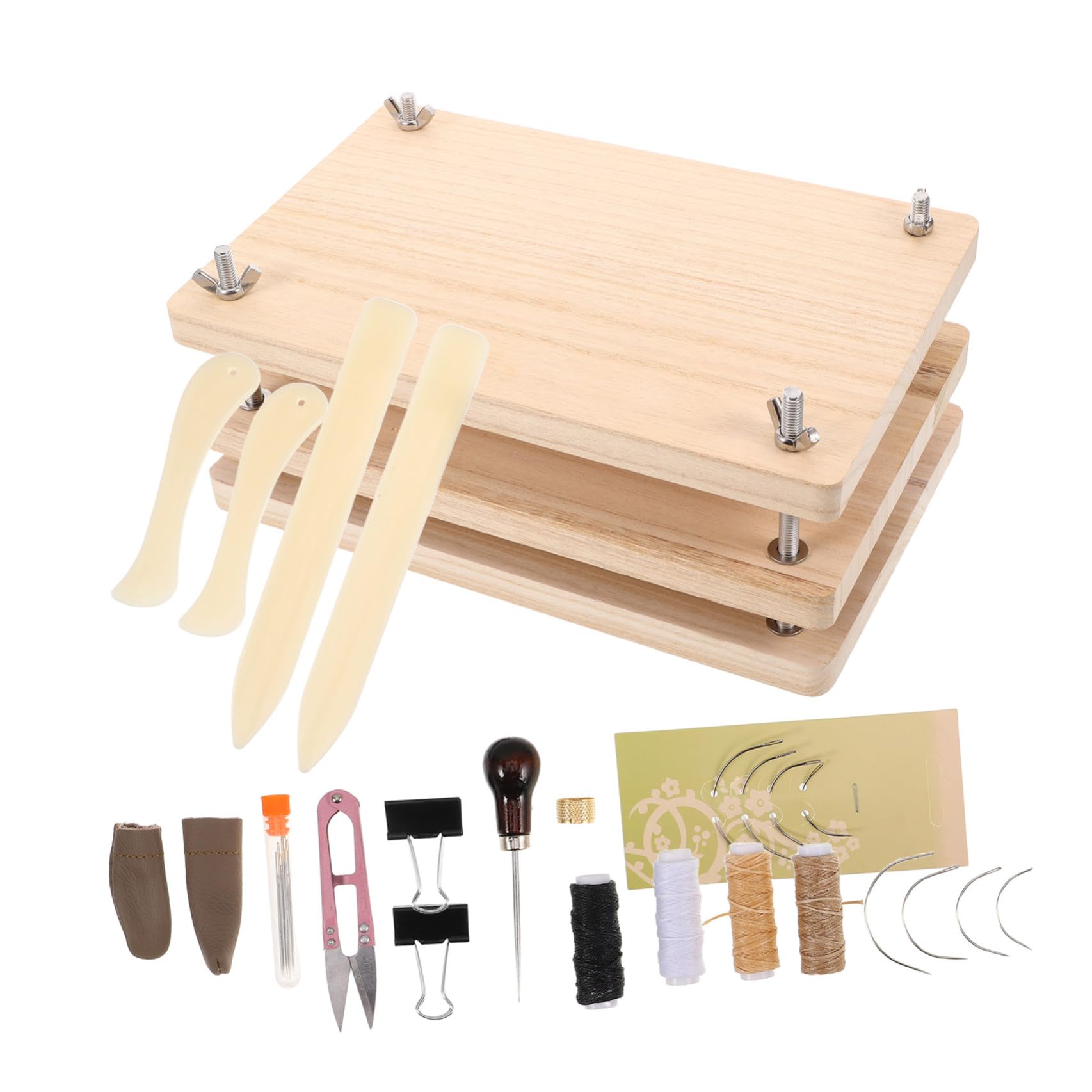 Kit de Encuadernación de Madera para Bricolaje, Prensa Portátil