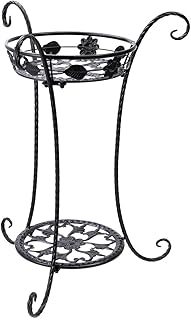 Hemoton Hoog kwaliteit Prateleira de metal com várias camadas para vasos de flores Expositor de suporte para plantas interno e externo Rack de flores de ferro para sala de estar com pátio de jardim