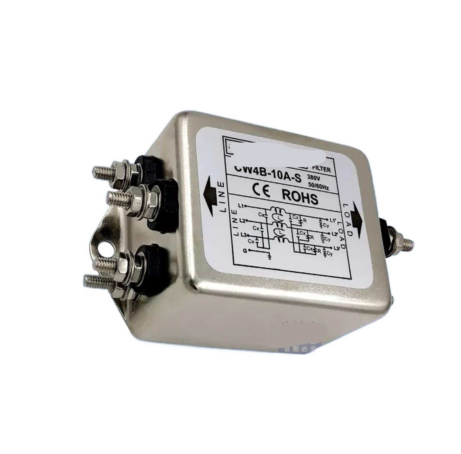 CAAUYXZW CW4B-S Three-Phase Single-Stage Screw Power Filter 220V 380V servo Inverter Input Anti-Interference(CW4B-10A-S)