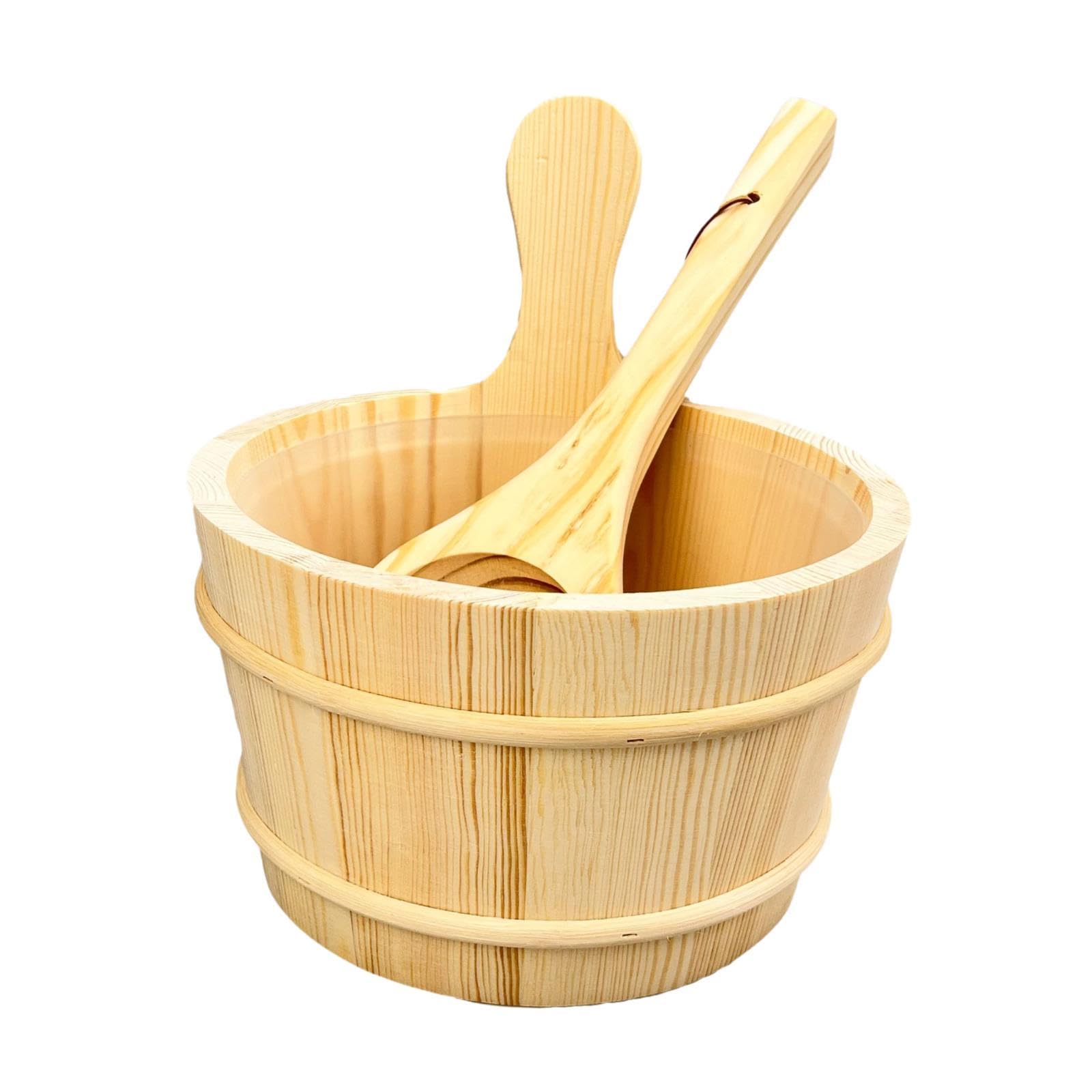 Sauna Eimer Und Schöpfkelle, Spa Dampfbad Zubehör, Sauna Eimer Set für Spa