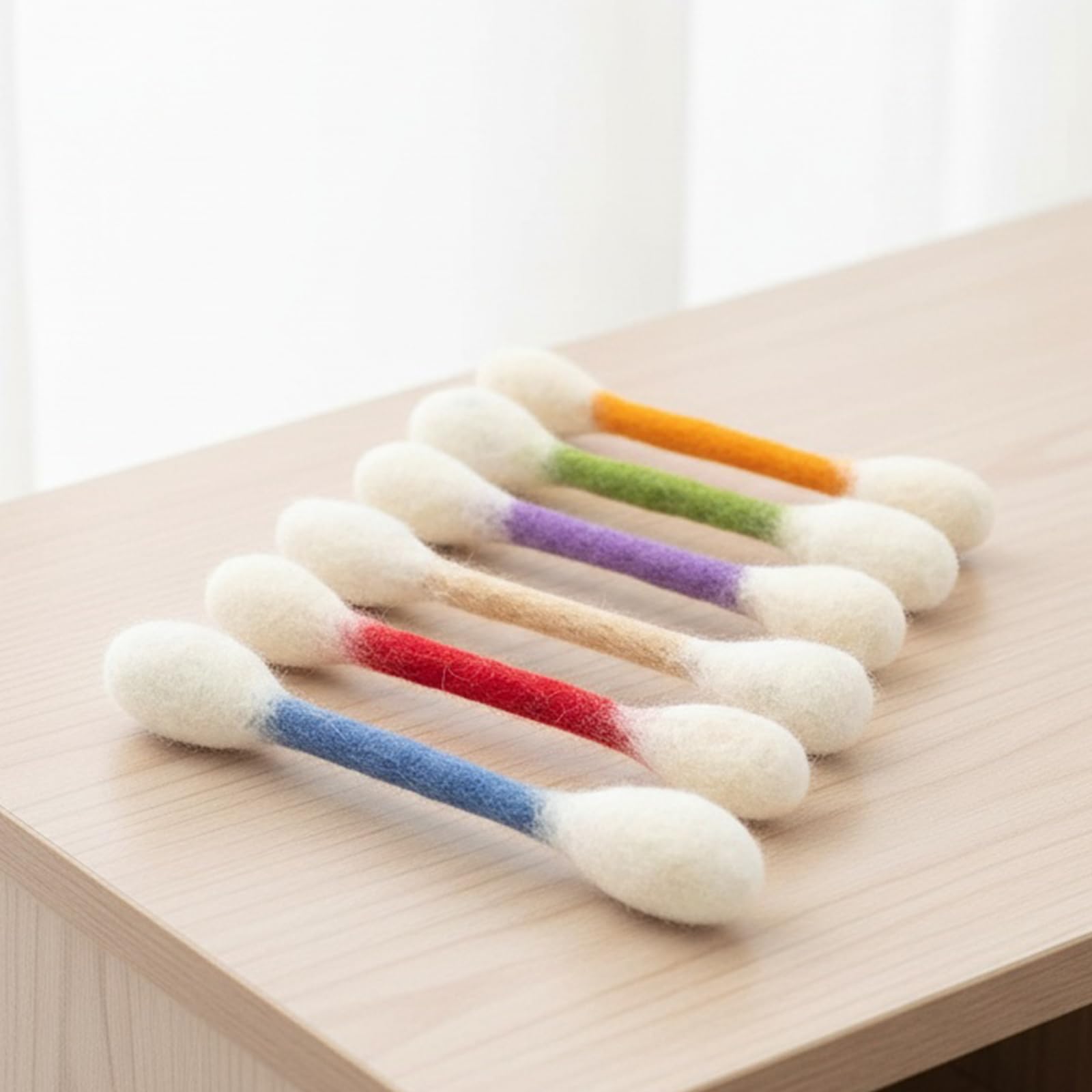 Cotton fioc Giocattoli per Gatti con Erba Gatta, Confezione da 6 Bastoncini Giganti per Masticare i Cuccioli, Giocattoli Interattivi in Feltro, Corda per Denti Resistente, Ideali per Gatti Interni