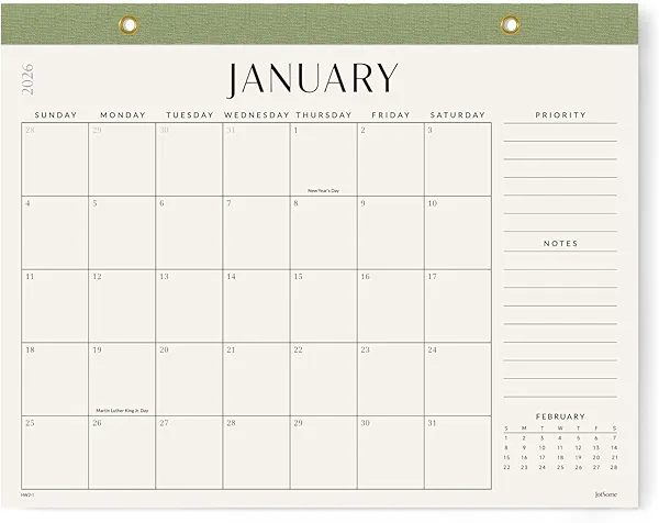 Jotsome Desk Calendar 2025-2026, Desk Pad Calendar From Now to December 2026 14.2x11.2 inch, Desk Blotter Calendar for Home and Office, Easy Planning