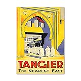 ZZYGGN GMGSW Affiches et impressions de voyage de Monaco Tanger Paysage Art mural Le plus proche de l'Orient Peinture de voyage Toile pour décoration murale de la maison Image 50x75cmx1 Sans cadre