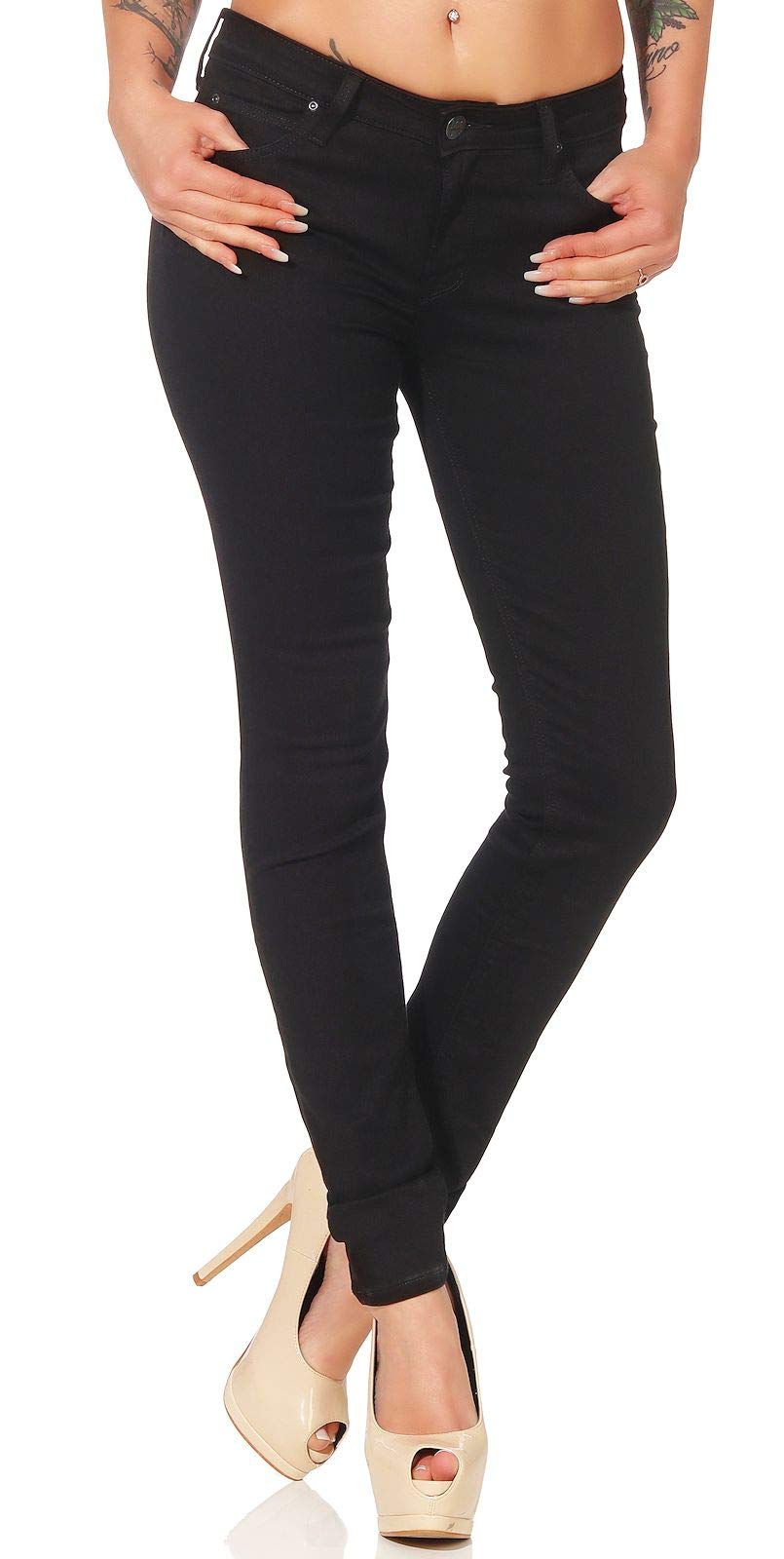 Lee - Jeans Damen - High Waist Bootcut Fit - Breese Boot - Schwarz Rinse