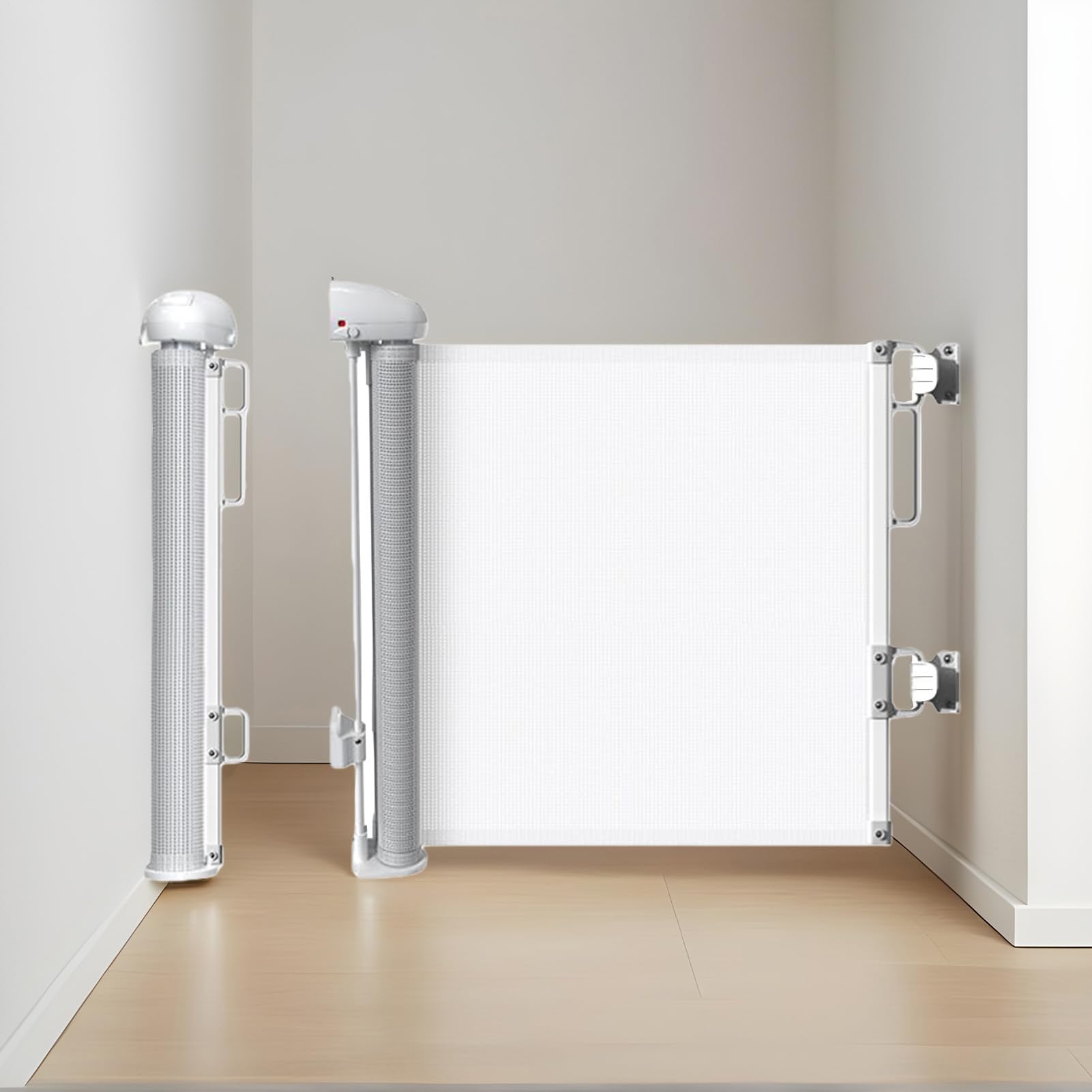 Cancello Retrattile Per Animali Domestici Protezione Sicura 45x150 cm per | Barriera per Scale per Cani Per Porte Scale Casa Interno Esterno Bambini Cuccioli