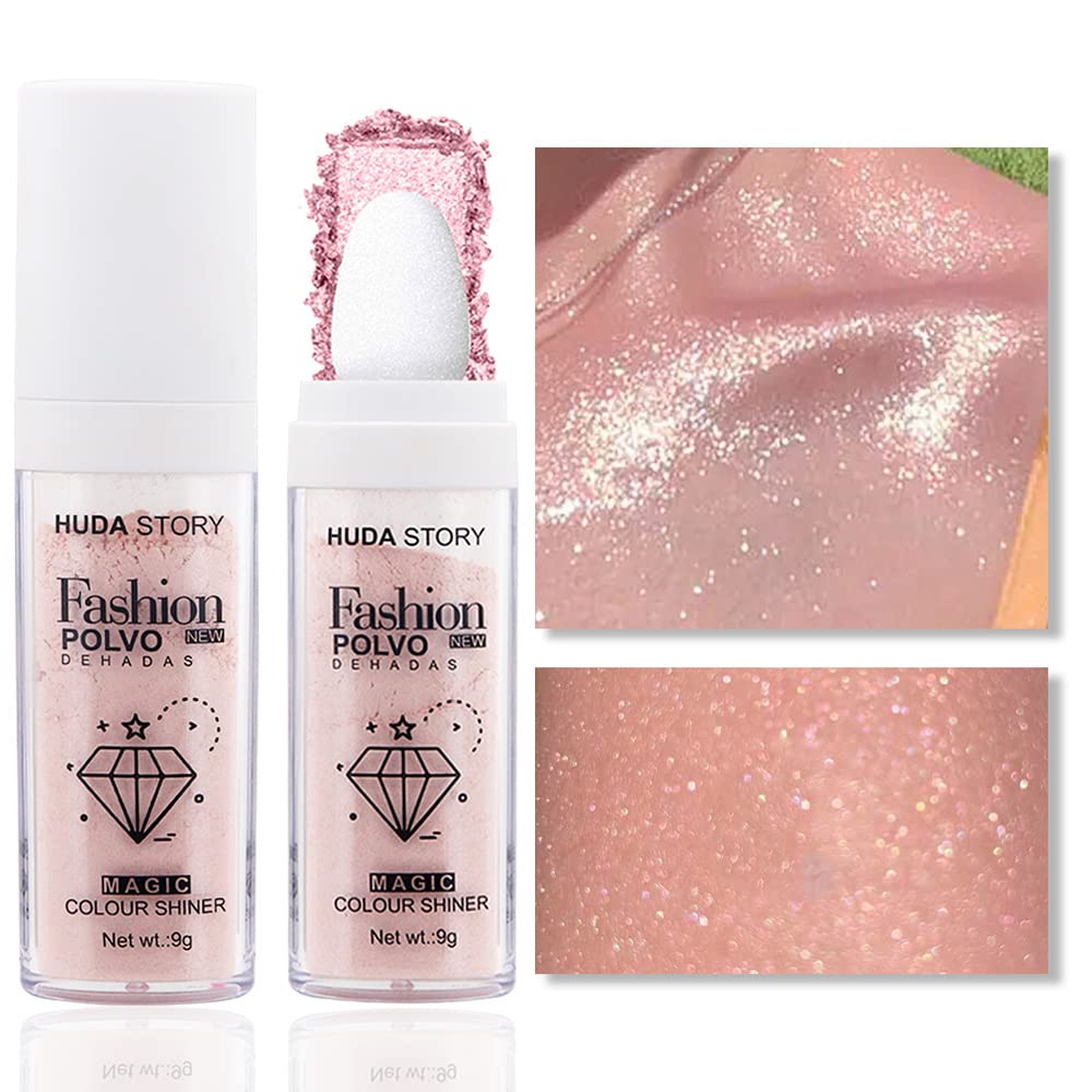 Multi-functional Luminescent Highlighter, Natural Luminescent Liquid Luminescent Stick - Suitable For Face, Eyes, Lips, Transparent Makeup Powder (2# Pink, 1PC)