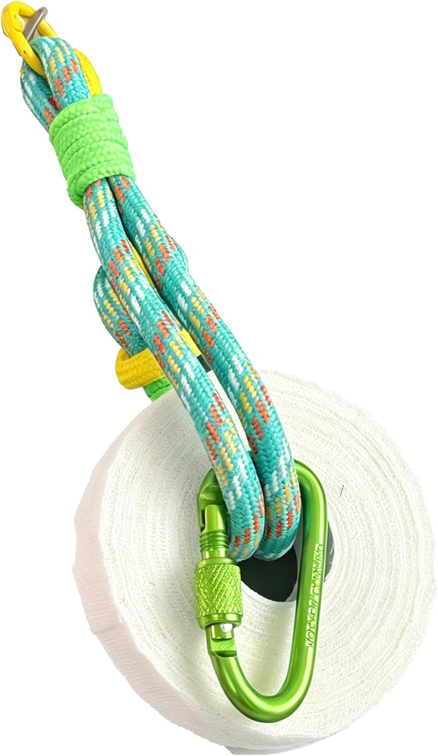 Mini Climbing Finger Trainer Keychain with Screw Lock Carabiner & Paracord Strap, Outdoor Bag Accessory for Climbers