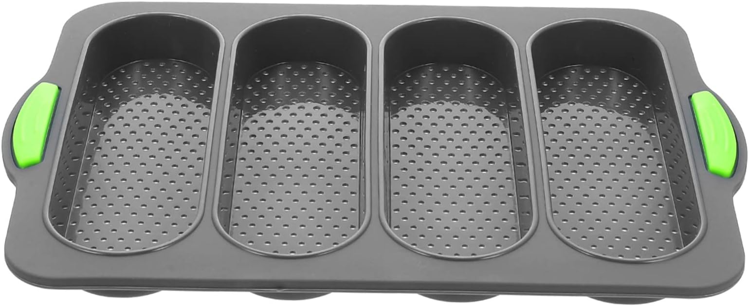 KICHOUSE 4 Grid Bread Mold Tin Bread Maker French Bread Pan Pan Liner Roti Maker Cookware Casserole Baking Tray Oven Toaster Pan