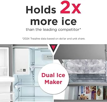 Frigidaire Gallery 27.8 cu. ft. French Door Refrigerator in Black Stainless Steel GRFS2853AD