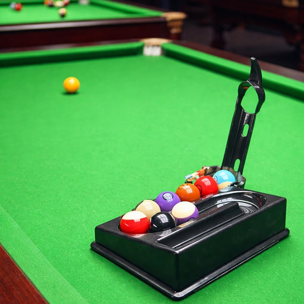 Billiard Ball Server Training Machine,Pool Ball Launcher with Flat Track Design,Durable ABS Billiards Trainer for Snooker & Nine Ball,Accuracy Practice Equipment for Solo Training