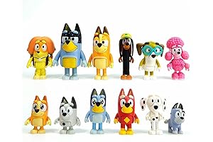 12 PCS Bluey Family Figures Toys Playset