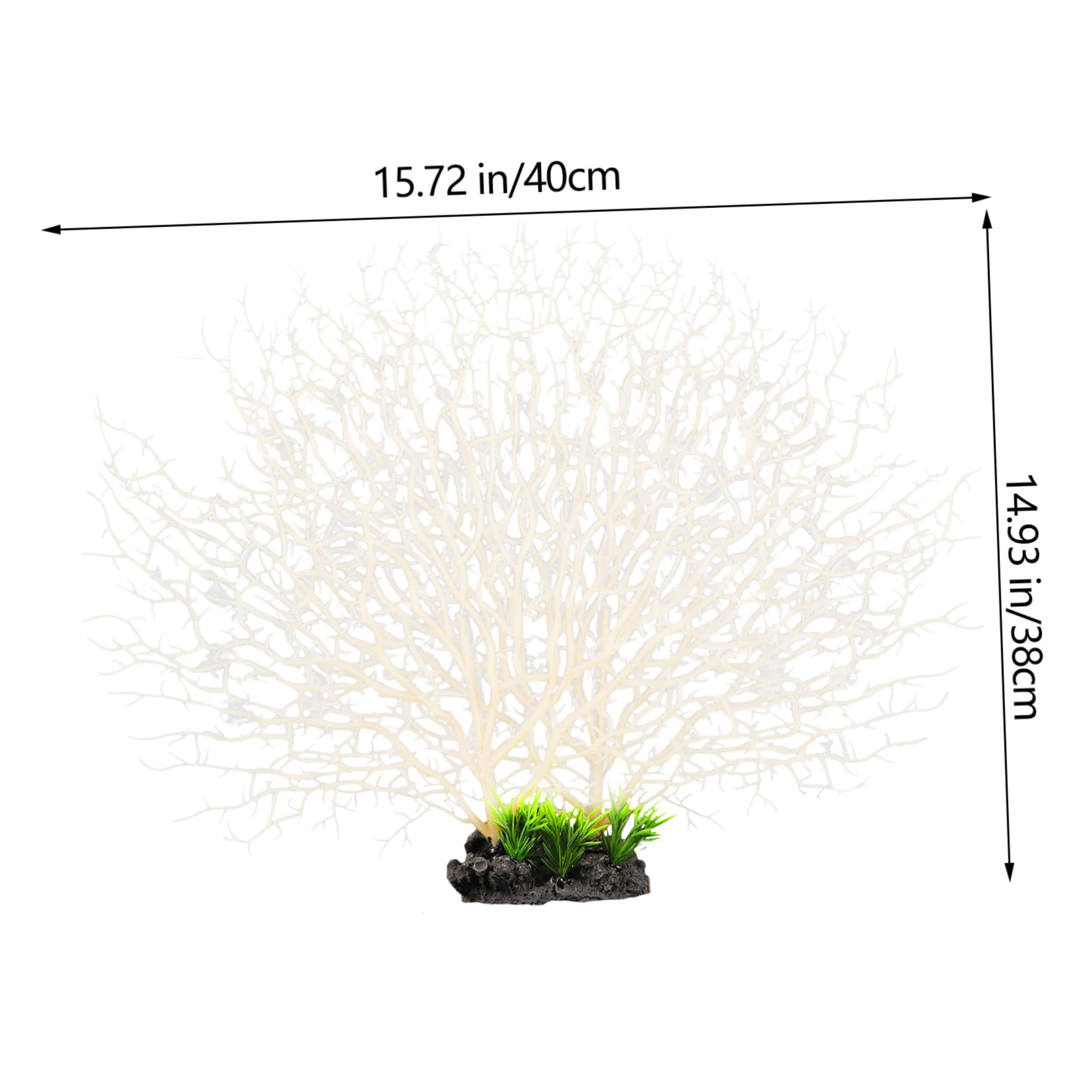 Toddmomy Aquarium Decoration Simulation Coral Tree Ornament Large Plastic Fish Tank Decor Strong Resistance for Beauty